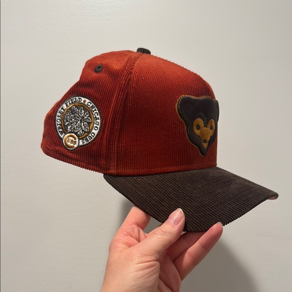 New Era Missoula Chicago cubs "Pumpkin Spice Corduroy" 9FORTY A-Frame Snapback